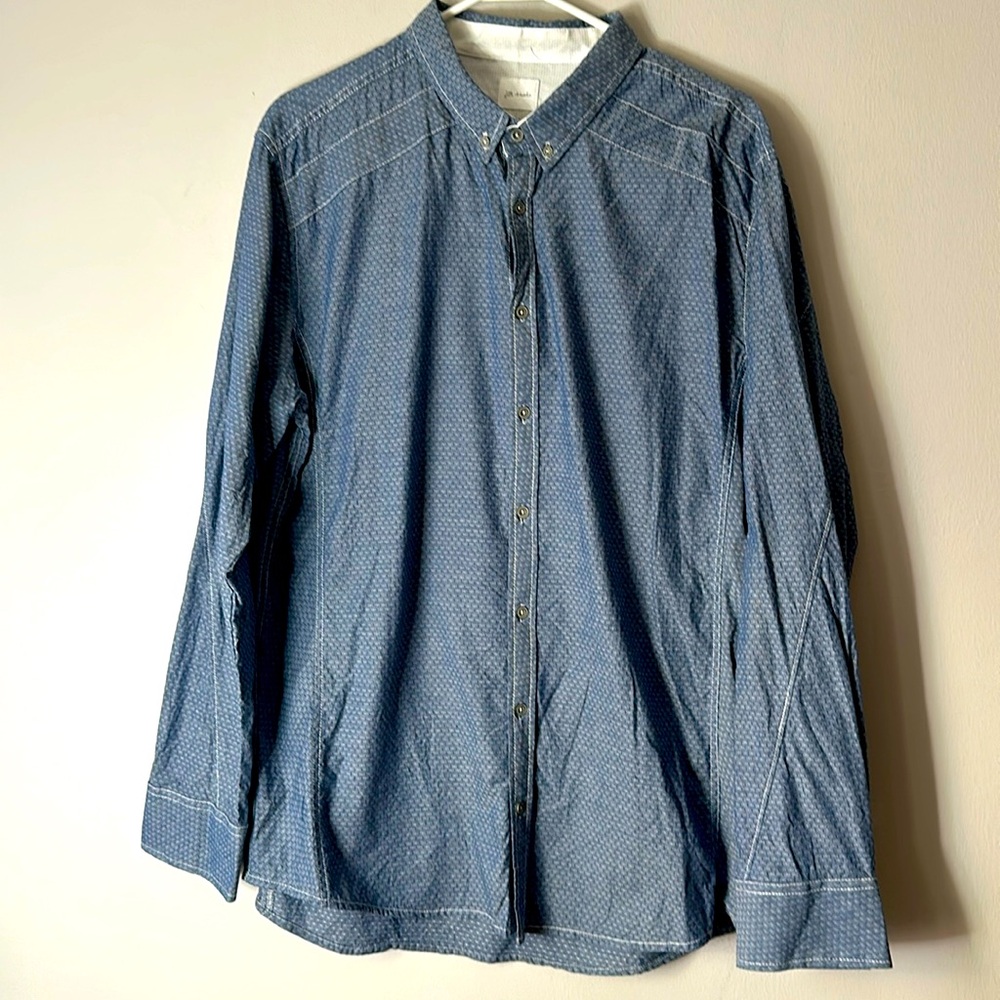 JB Holt blue long sleeve button-down shirt, size XL